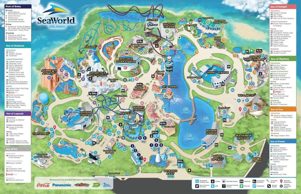 térkép Seaworld
