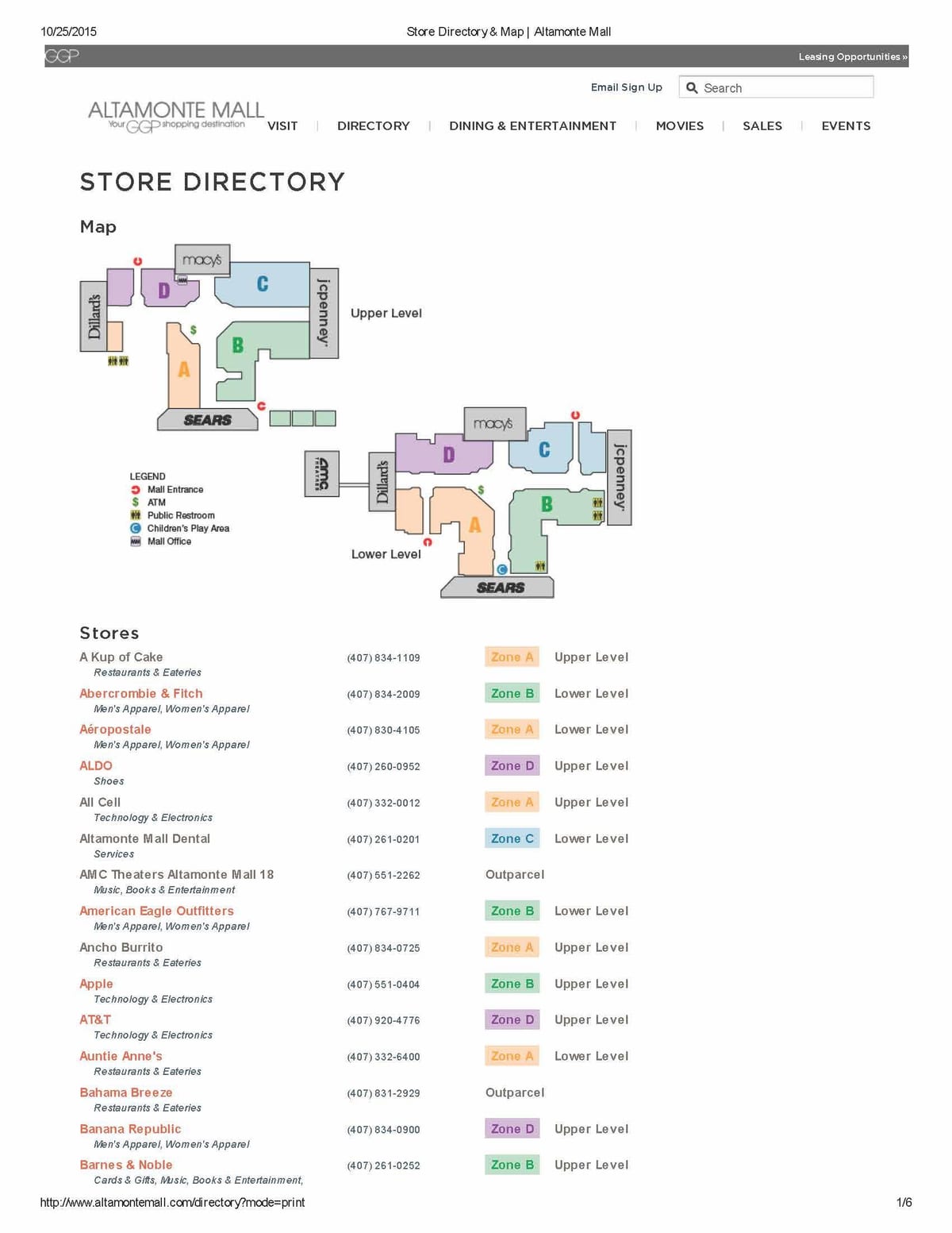 térkép Altamonte mall