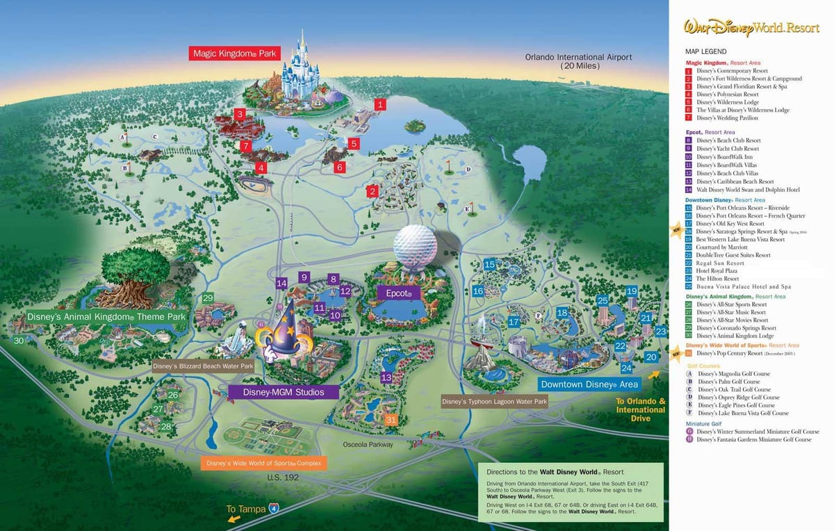 térkép Disney World