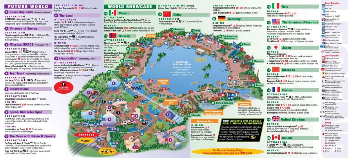 EPCOT Disney World térkép