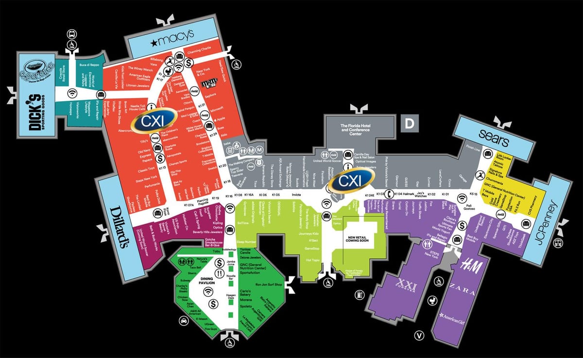 Florida mall Orlando térkép