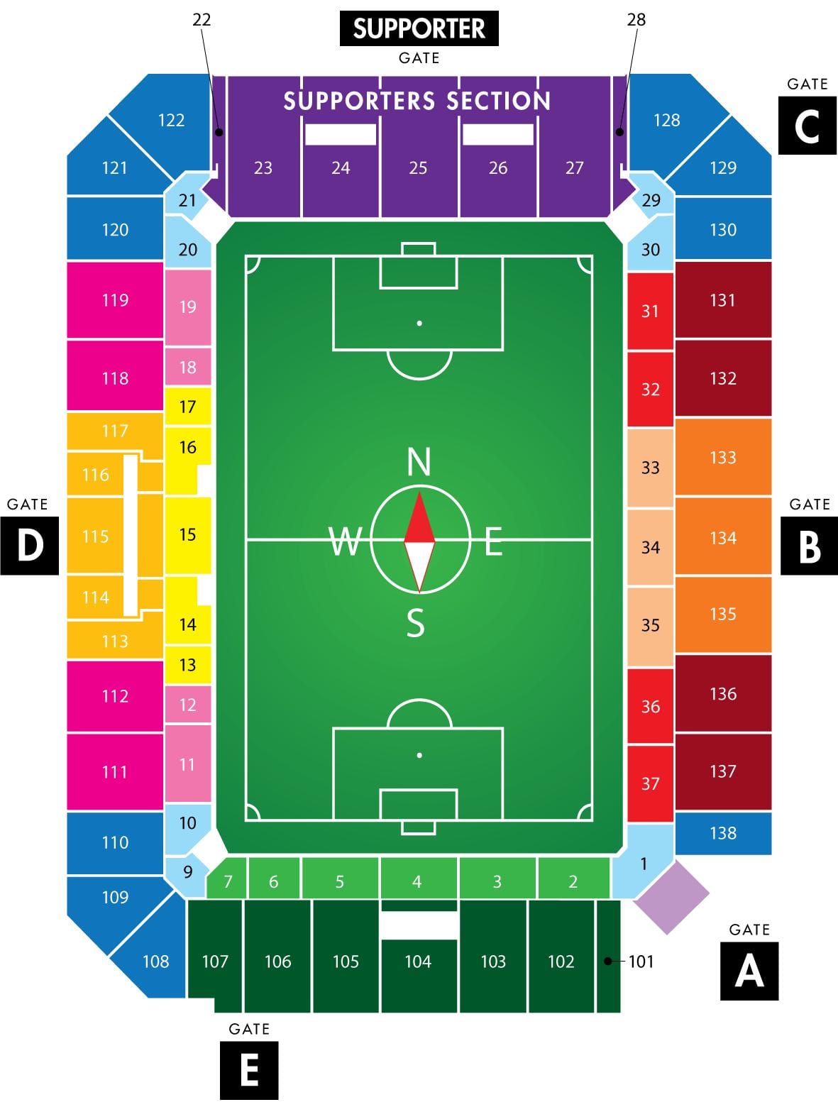 Orlando city stadionban térkép