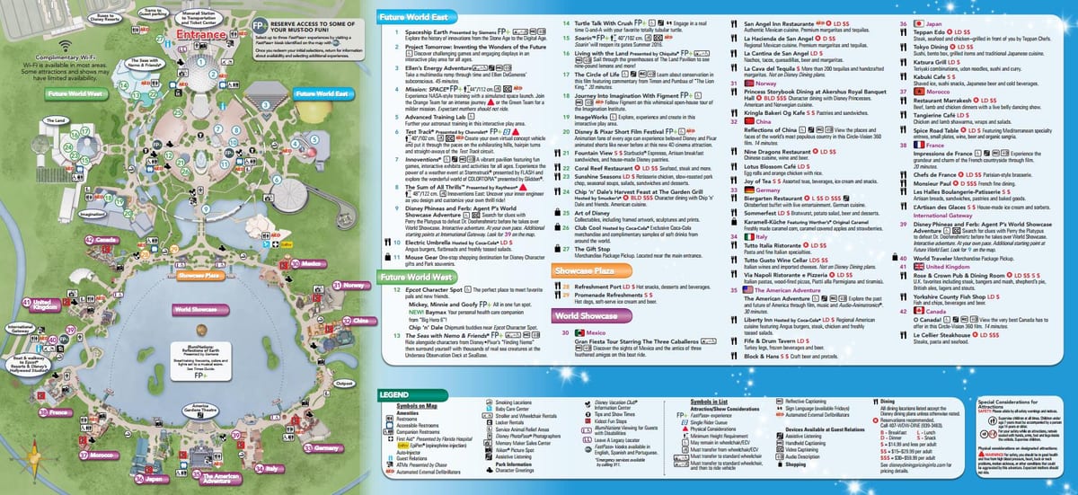 EPCOT Orlando térkép