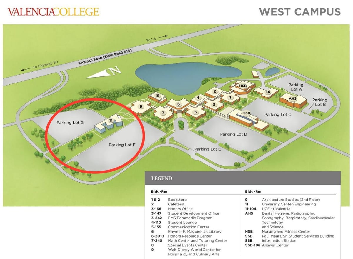 Valencia főiskola nyugat-campus térkép