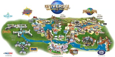 A Universal Studios Orlando térkép
