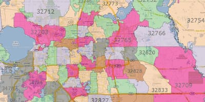 Orlando fl irányítószám térkép